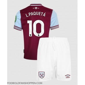 West Ham United Lucas Paqueta #10 Hjemmebanetrøje Børn 2024-25 Kortærmet (+ Korte bukser)